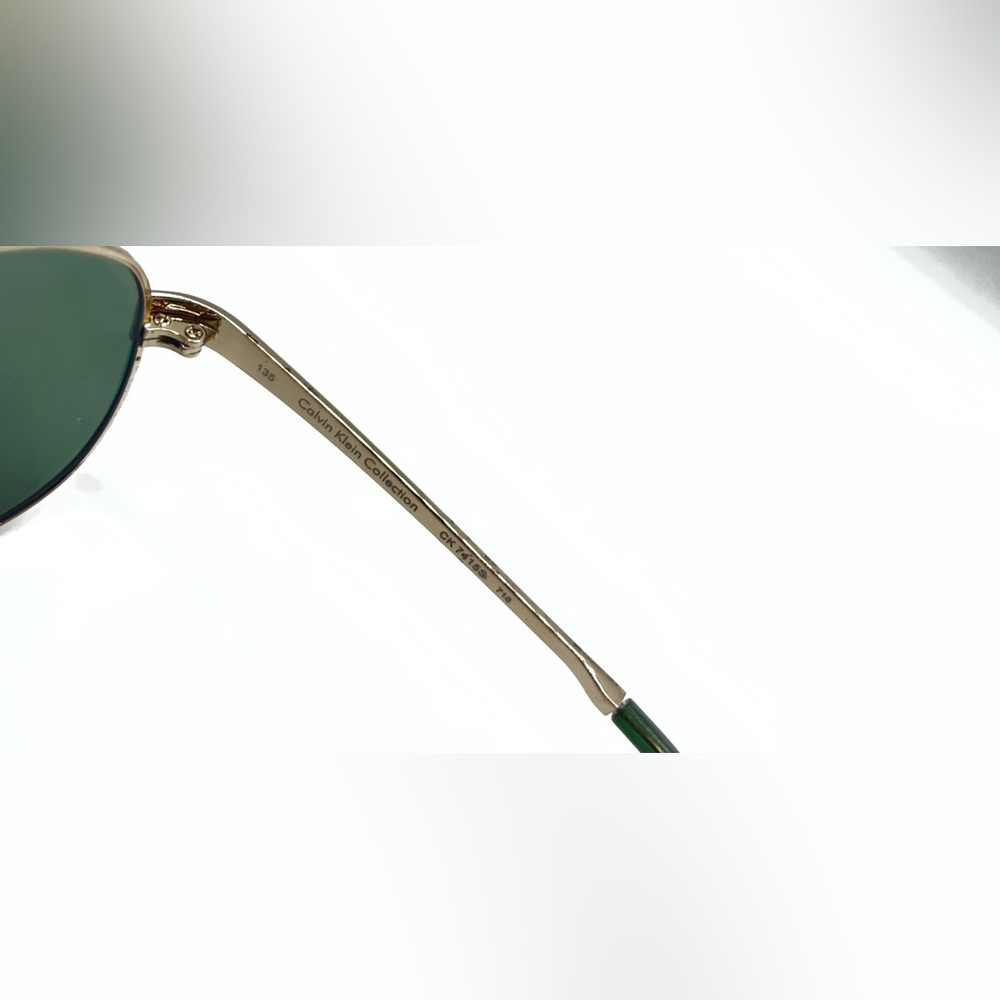 Vintage Calvin Klein CK7415S Gold Pilot Sunglasses Frames Only - Picture 7 of 8